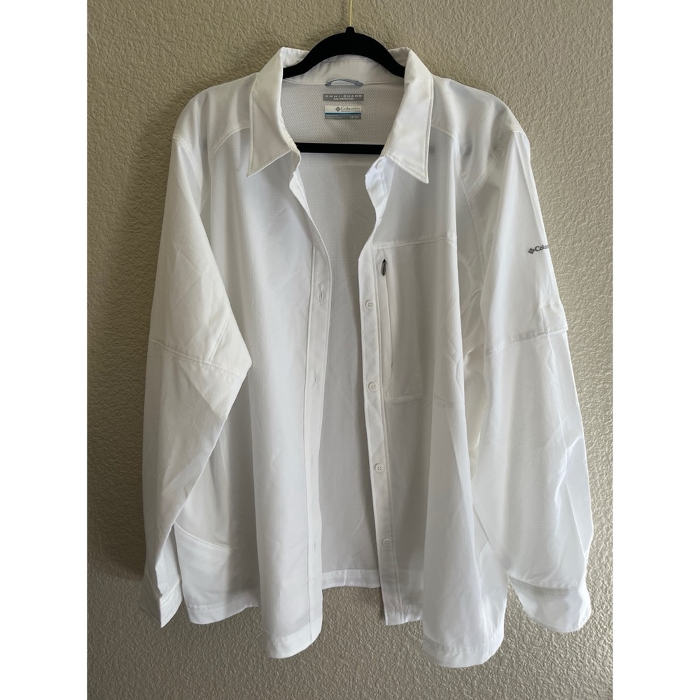 Columbia White Omnishield Long Sleeve Size 3X